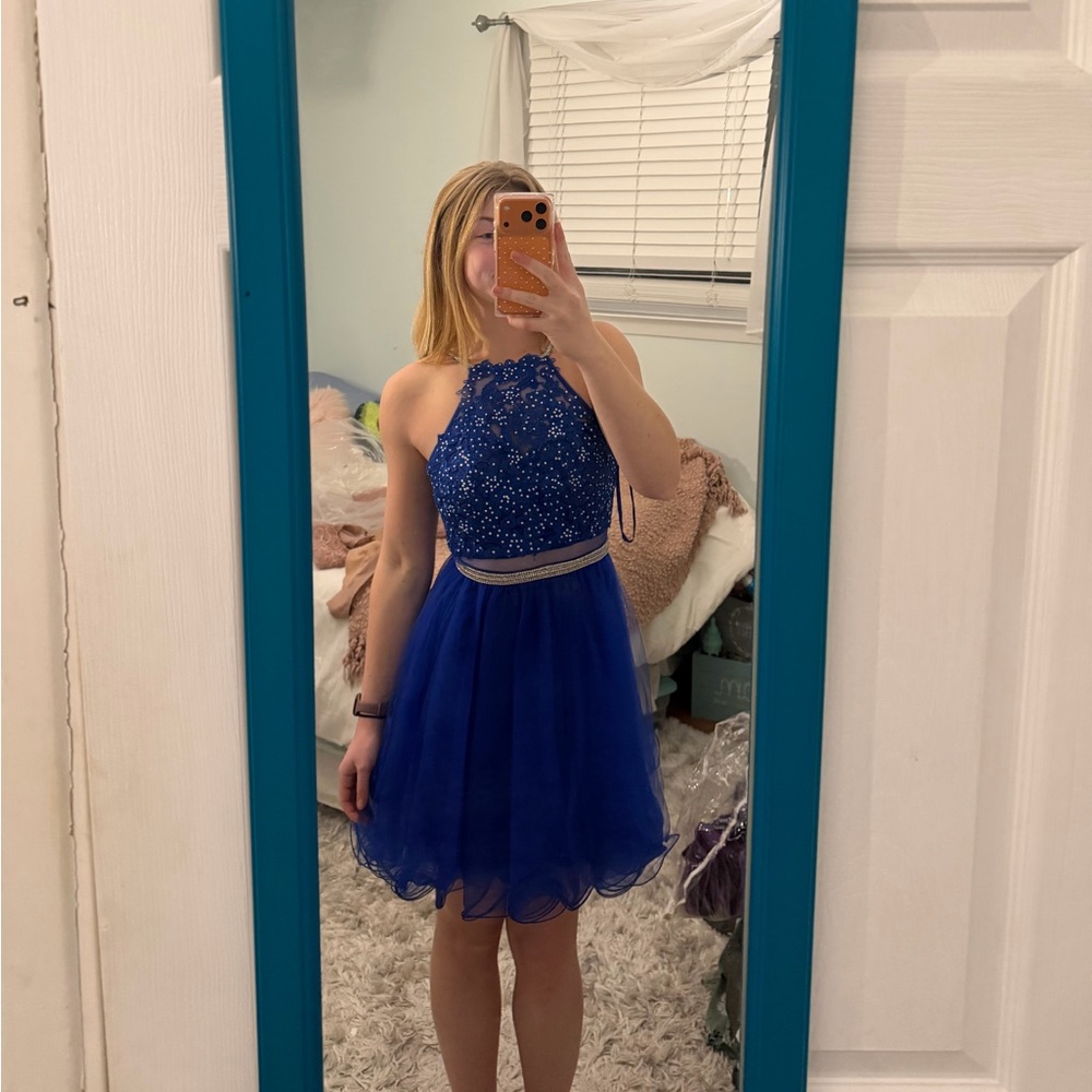 Dancing Queen Royal Blue Kids Dress